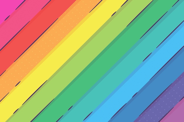 Free Vector flat design rainbow background