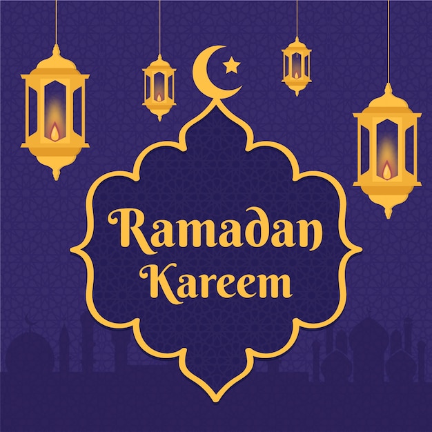 Flat design ramadan design