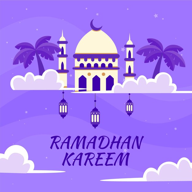 Flat design ramadan design