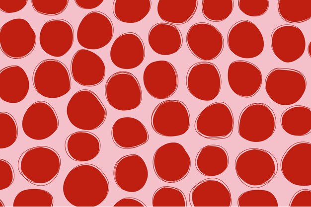 Flat design red polka dot background