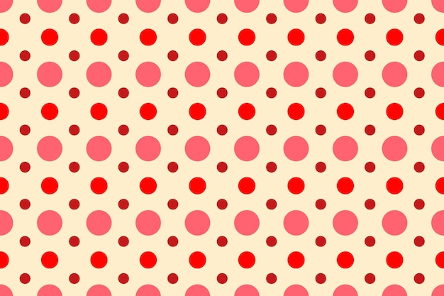 Flat design red polka dot background