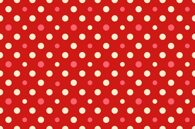 Flat design red polka dot background