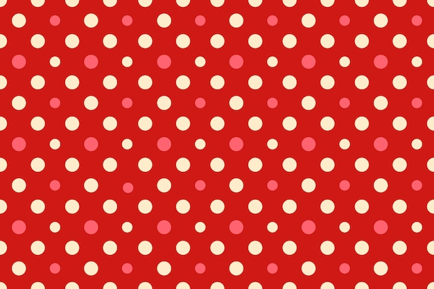 Flat design red polka dot background