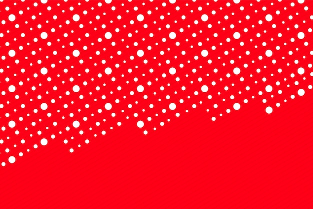 Flat design red polka dot background