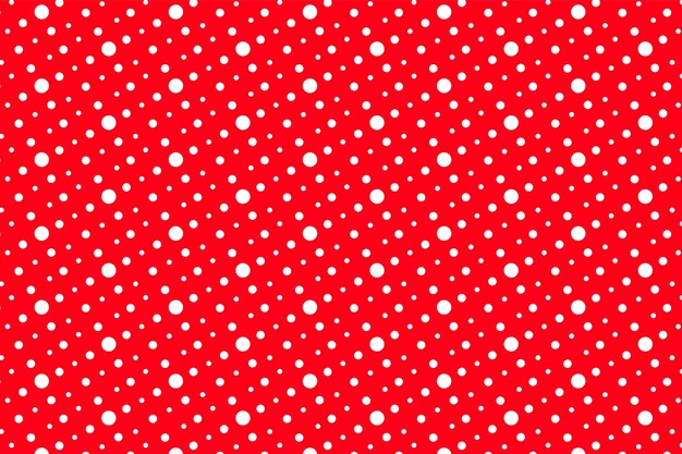 Flat design red polka dot background