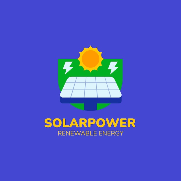 Free Vector flat design renewable energy logo