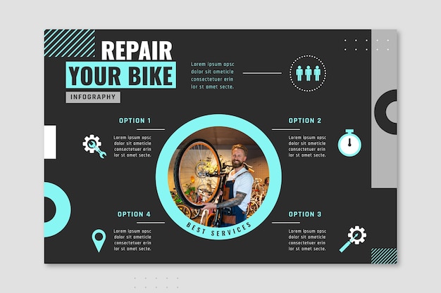 Free Vector flat design repair shop infographic