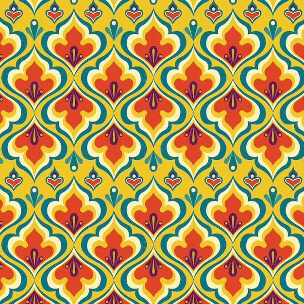 Flat design retro renew pattern illustration