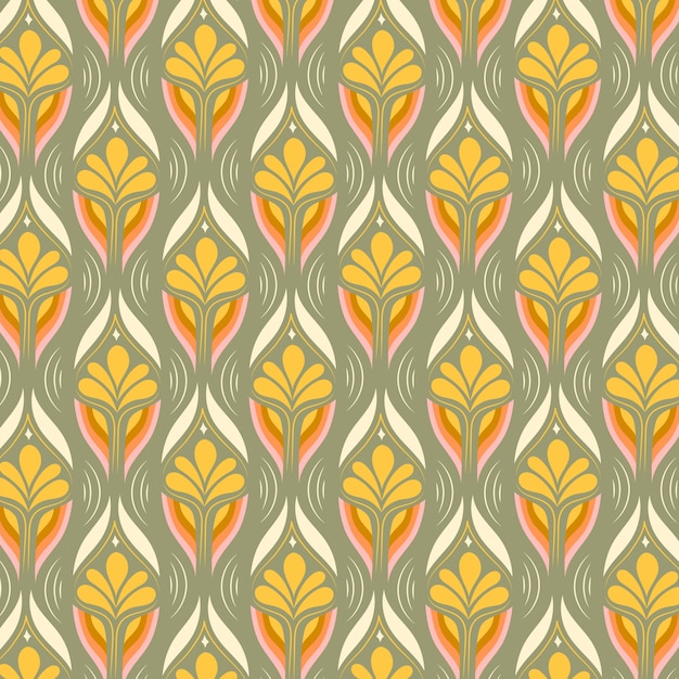 Flat design retro renew pattern