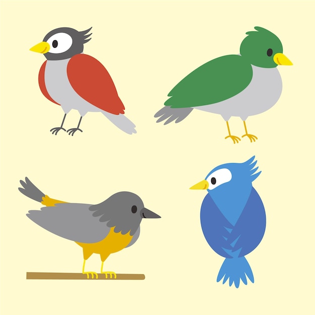 Flat design robin pack