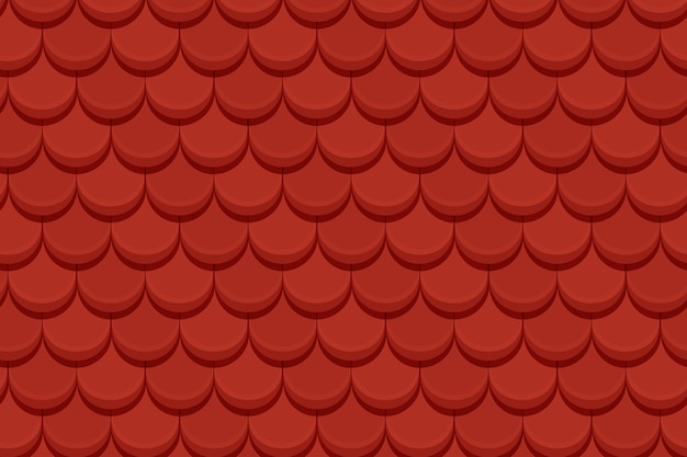 Flat design roof tile pattern illustration