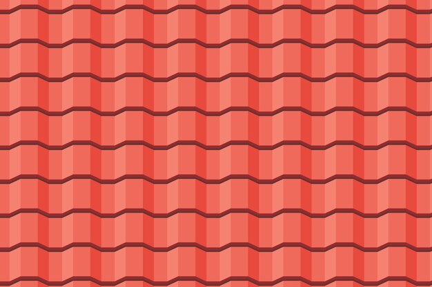 Flat design roof tile pattern illustration