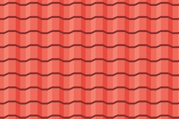 Flat design roof tile pattern illustration