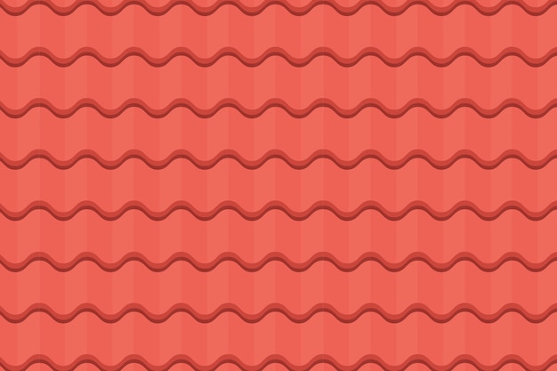 Flat design roof tile pattern illustration