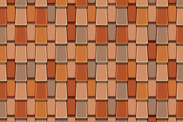 Flat design roof tile pattern