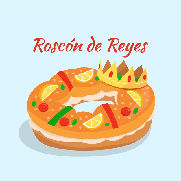 Flat design roscón de reyes