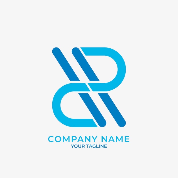 Free Vector flat design rr logo template