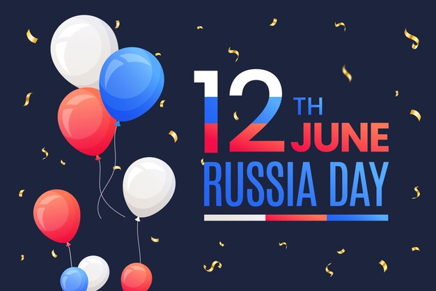 Flat design russia day background