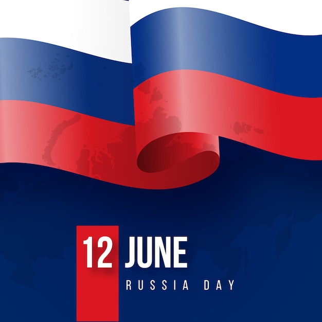 Flat design russia day theme