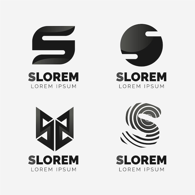 Free Vector flat design s logo collection