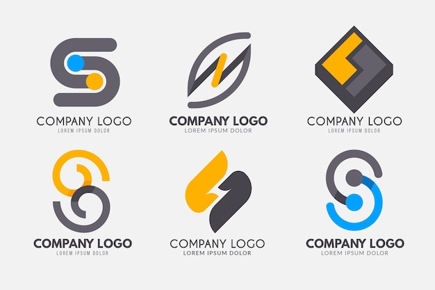 Flat design s logo template collection