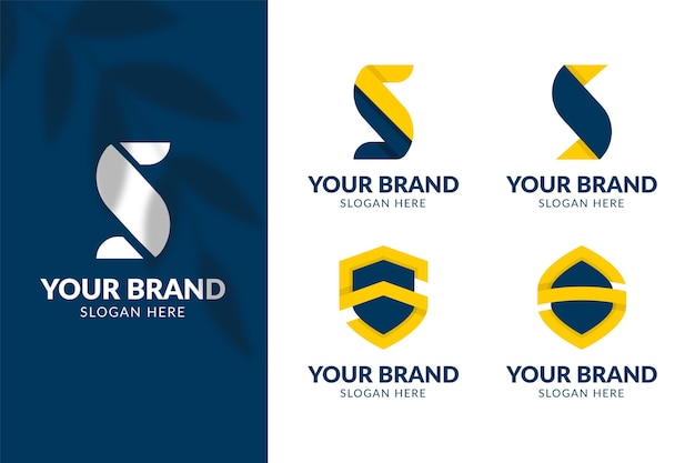 Free Vector flat design s logo template collection