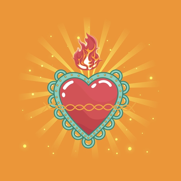 Free Vector flat design sacred heart