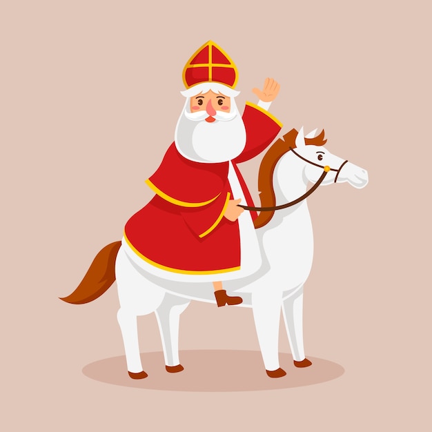 Flat design saint nicholas day concept