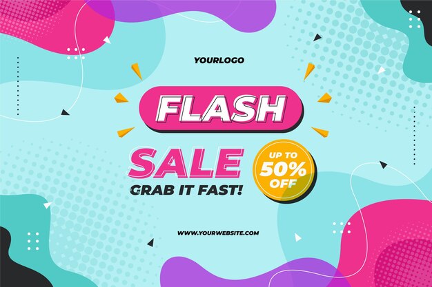 Flat design sale background