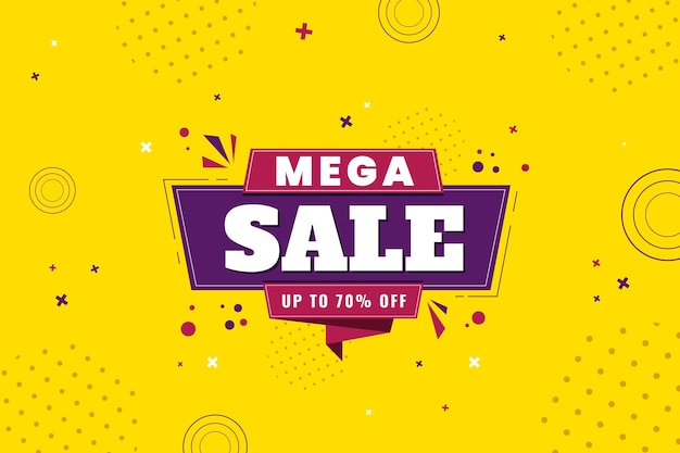 Flat design sale background