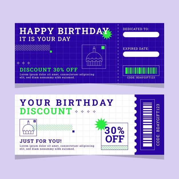 Flat design sale coupon design template