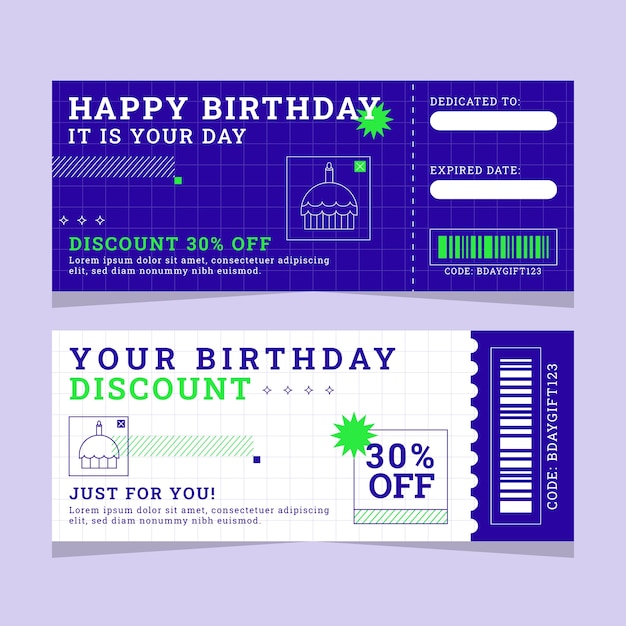 Flat design sale coupon design template