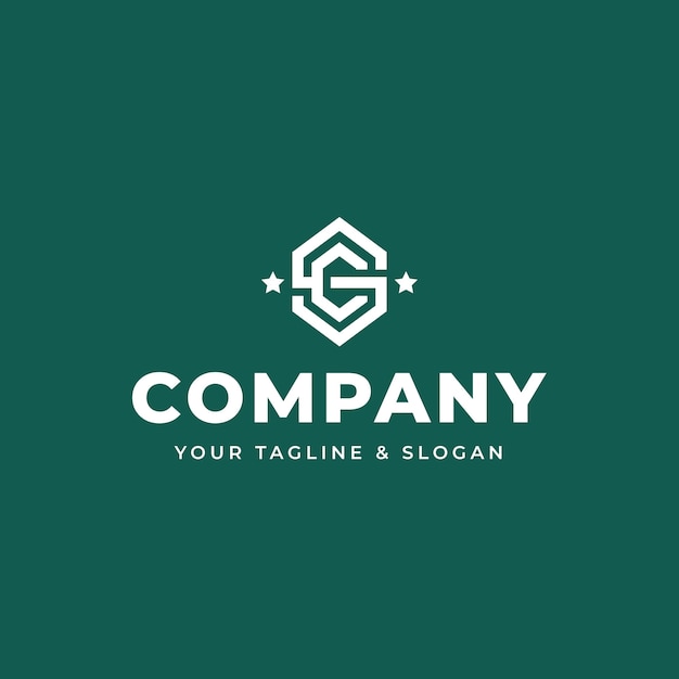 Flat design sc or cs logo template