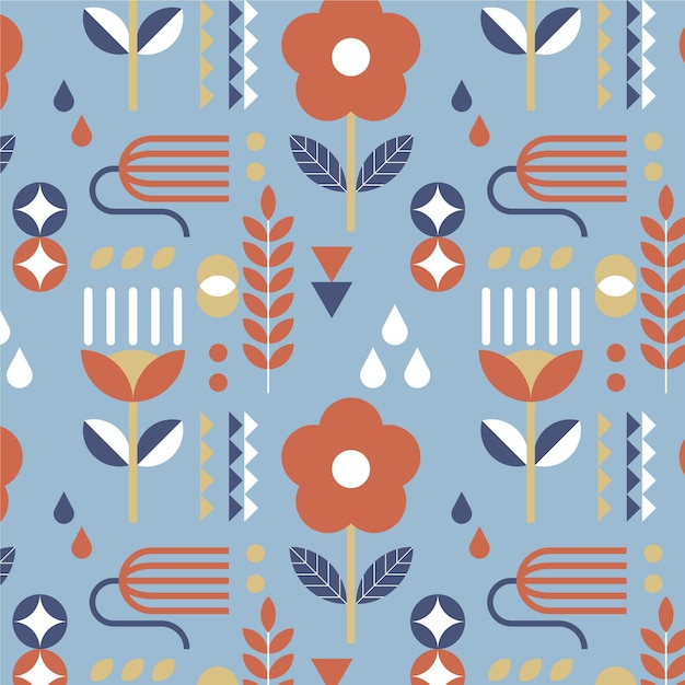 Flat design scandinavian design pattern