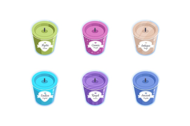 Free Vector flat design scented candle collection