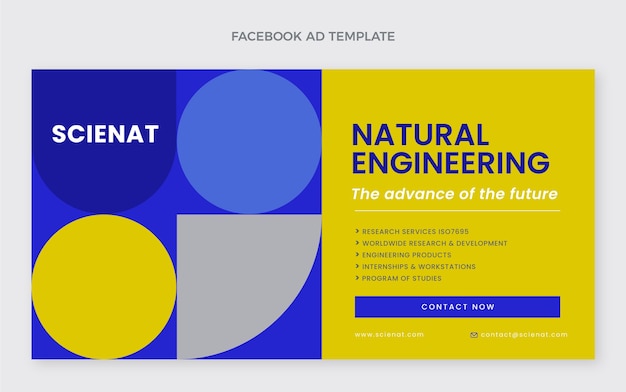 Flat design science facebook ad