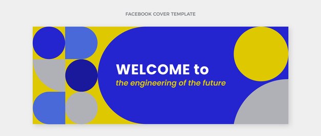 Flat design science  facebook cover