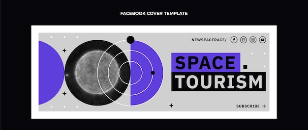 Flat design science facebook cover