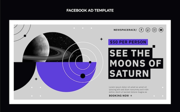 Free vector flat design science facebook template