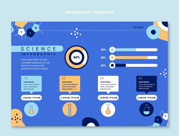 Flat design science infographic