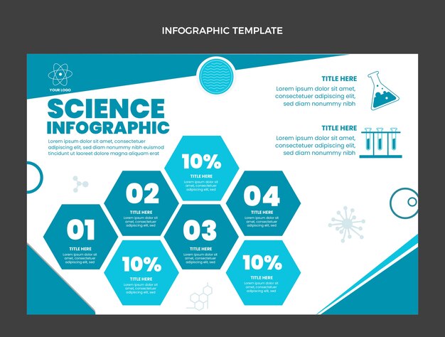 Flat design science infographic