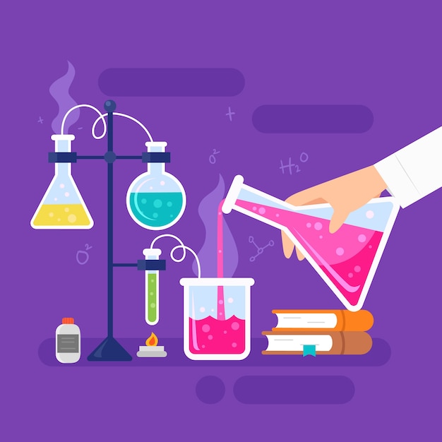 Free vector flat design science lab