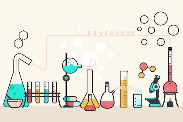 Flat design science lab