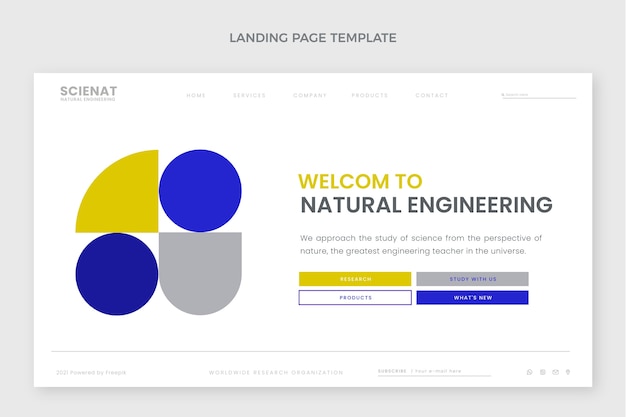 Free Vector flat design science landing page