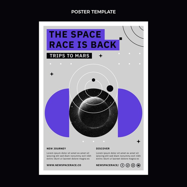 Flat design science poster template