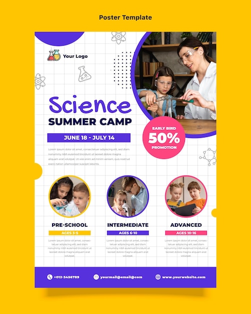 Flat design science poster