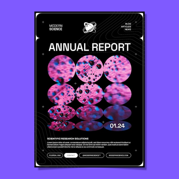 Free vector flat design science research annual report