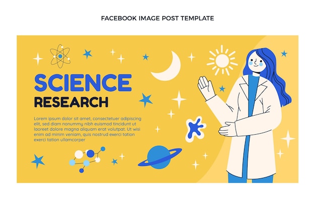 Flat design science research facebook post