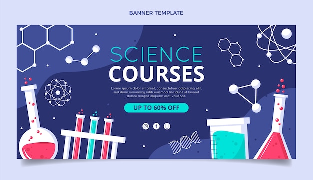 Flat design science sale background