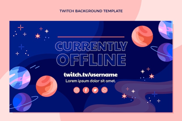 Free Vector flat design science twitch background